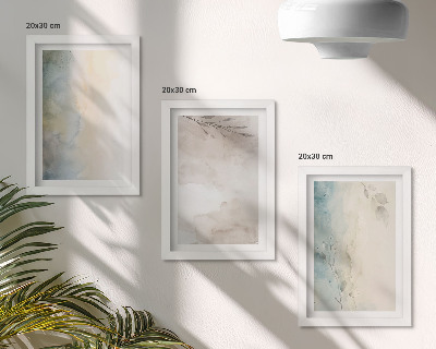 Lot de 3 tableaux Cartons délicats de peintures aquarelles