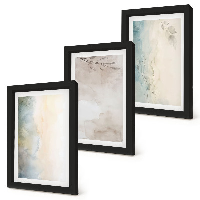 Lot de 3 tableaux Cartons délicats de peintures aquarelles