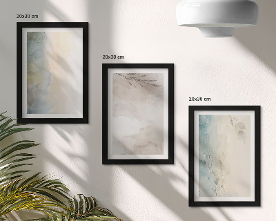 Lot de 3 tableaux Cartons délicats de peintures aquarelles