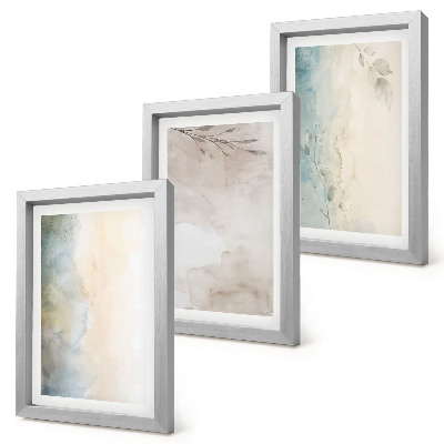 Lot de 3 tableaux Cartons délicats de peintures aquarelles