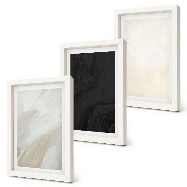 Lot de 3 tableaux Des structures aux nuances de minimalisme variées