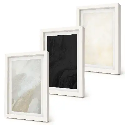Lot de 3 tableaux aux nuances de minimalisme variées