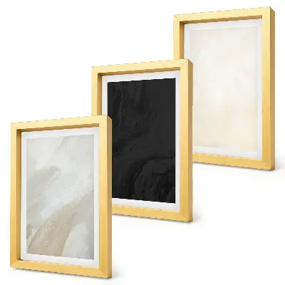 Lot de 3 tableaux aux nuances de minimalisme variées