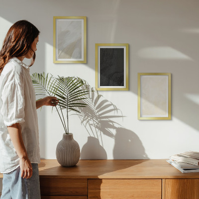 Lot de 3 tableaux Des structures aux nuances de minimalisme variées