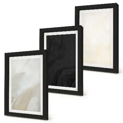 Lot de 3 tableaux aux nuances de minimalisme variées