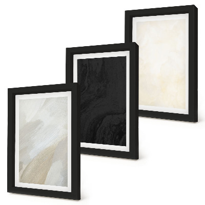 Lot de 3 tableaux Des structures aux nuances de minimalisme variées