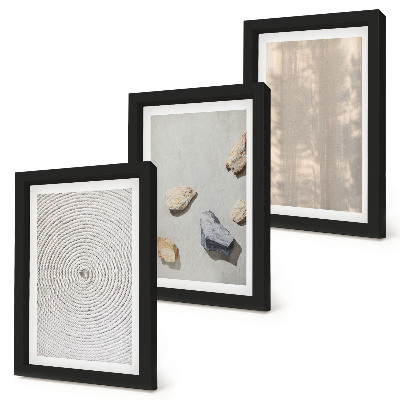 Lot de 3 tableaux Textures bohèmes structures naturelles