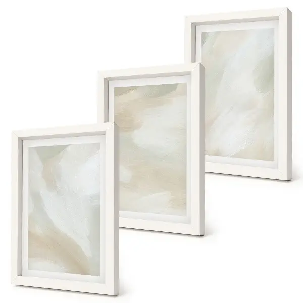 Ensemble de 3 tableaux représentant des traces de texture de peinture minimaliste