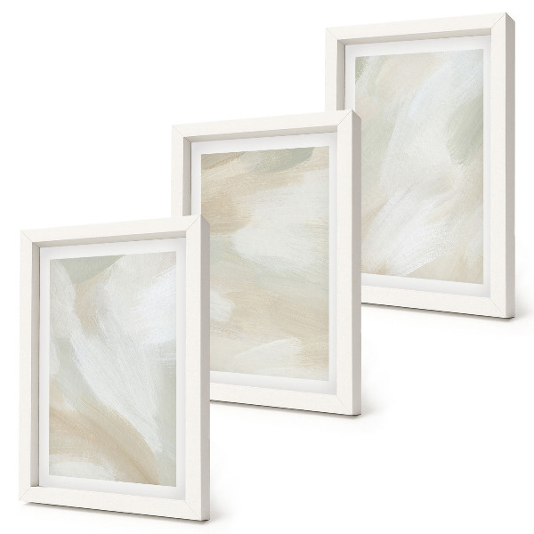 Ensemble de 3 tableaux Traces de texture de peinture minimaliste