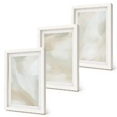 Ensemble de 3 tableaux représentant des traces de texture de peinture minimaliste
