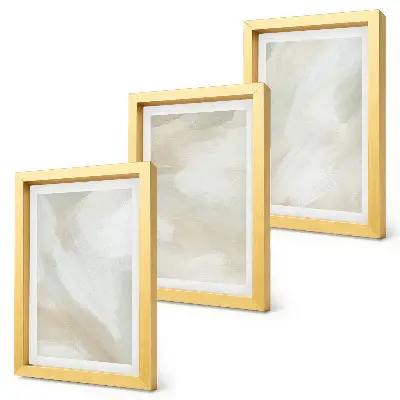 Ensemble de 3 tableaux représentant des traces de texture de peinture minimaliste