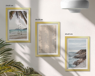 Lot de 3 tableaux Sable d'été et vues sur la mer, paysages d'été