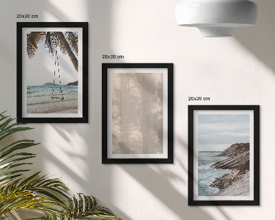 Lot de 3 tableaux Sable d'été et vues sur la mer, paysages d'été