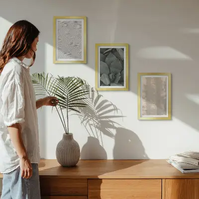 Ensemble de 3 tableaux gros plan sur des textures estivales dans un climat tropical