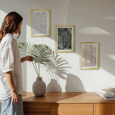 Ensemble de 3 tableaux Gros plan sur les textures estivales dans un climat tropical