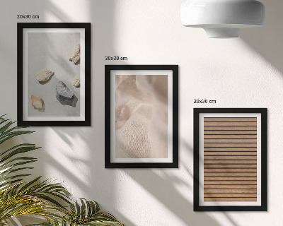 Mur de cadres Pierres, bois, tissu, textures variées