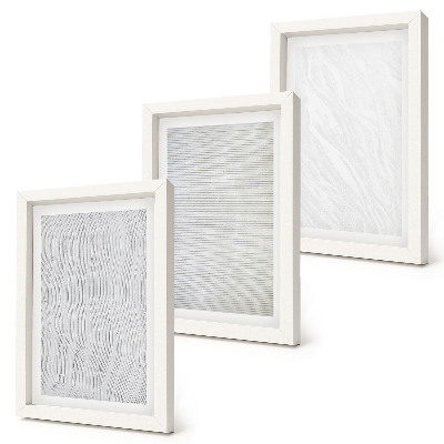 Lot de 3 tableaux Des motifs lumineux en forme de cordes se dessinent dans le sable