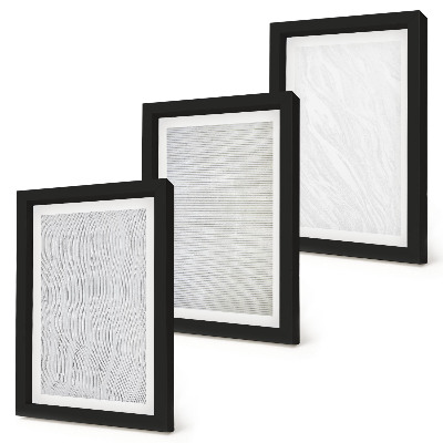 Lot de 3 tableaux Des motifs lumineux en forme de cordes se dessinent dans le sable