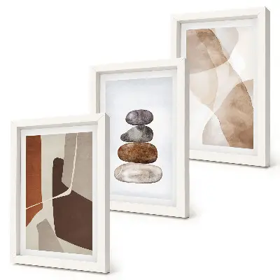 Mur de cadres peinture abstraite aux décorations modernes