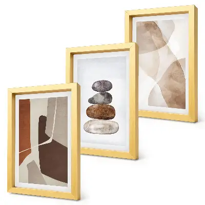 Mur de cadres peinture abstraite aux décorations modernes