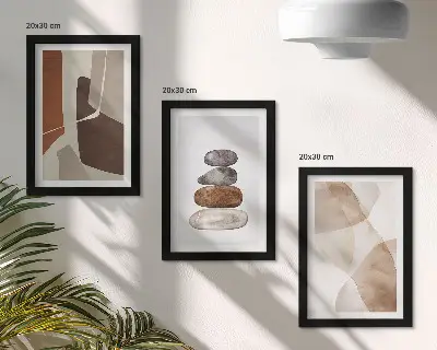 Mur de cadres peinture abstraite aux décorations modernes