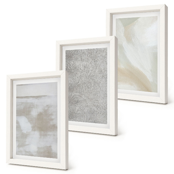 Lot de 3 tableaux Abstraction dans le design, textures de peinture moderne