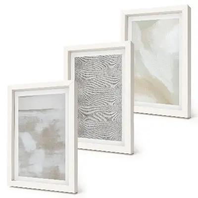 Lot de 3 tableaux représentant une abstraction au design moderne avec des textures de peinture