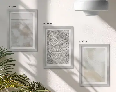 Lot de 3 tableaux représentant une abstraction au design moderne avec des textures de peinture