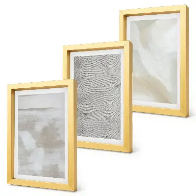 Lot de 3 tableaux représentant une abstraction au design moderne avec des textures de peinture