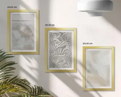 Lot de 3 tableaux représentant une abstraction au design moderne avec des textures de peinture