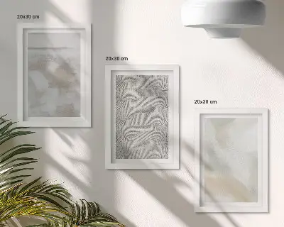 Lot de 3 tableaux représentant une abstraction au design moderne avec des textures de peinture