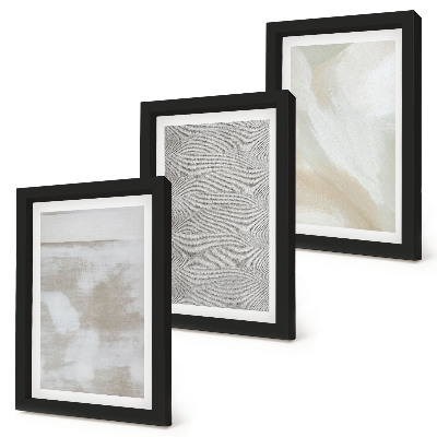 Lot de 3 tableaux Abstraction dans le design, textures de peinture moderne
