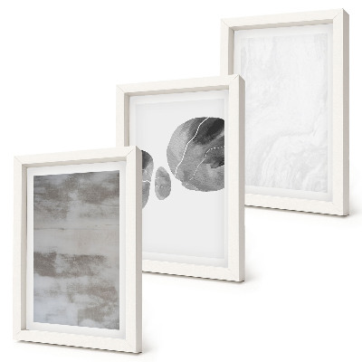 Ensemble de 3 tableaux Formes et structures abstraites style moderne