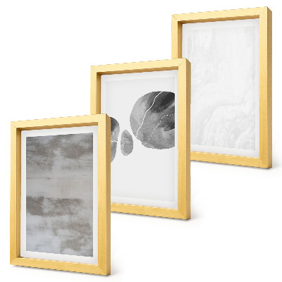 Ensemble de 3 tableaux Formes et structures abstraites style moderne