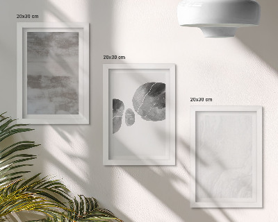 Ensemble de 3 tableaux Formes et structures abstraites style moderne