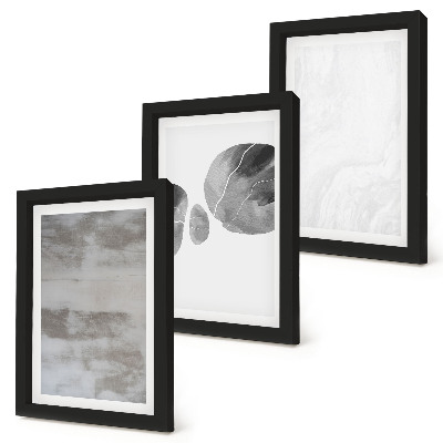 Ensemble de 3 tableaux Formes et structures abstraites style moderne