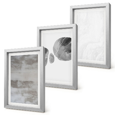 Ensemble de 3 tableaux Formes et structures abstraites style moderne