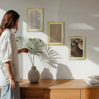 Lot de 3 tableaux avec structures et textures dans un style minimaliste