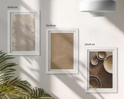 Lot de 3 tableaux avec structures et textures dans un style minimaliste