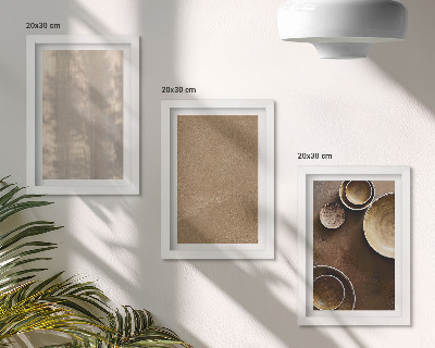 Lot de 3 tableaux Structures et textures dans un style minimaliste