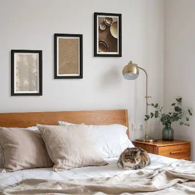Lot de 3 tableaux avec structures et textures dans un style minimaliste