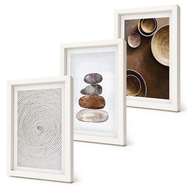 Ensemble de 3 tableaux Textures dans l'art et le design moderne