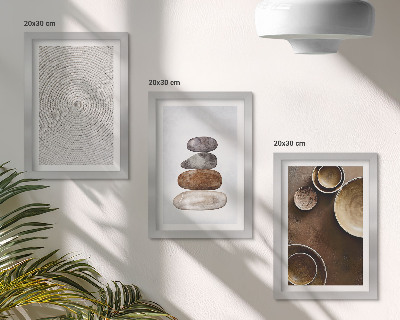 Ensemble de 3 tableaux Textures dans l'art et le design moderne