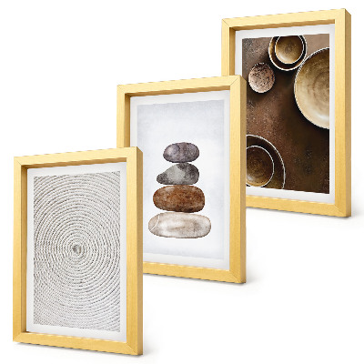 Ensemble de 3 tableaux Textures dans l'art et le design moderne