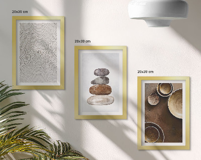 Ensemble de 3 tableaux Textures dans l'art et le design moderne