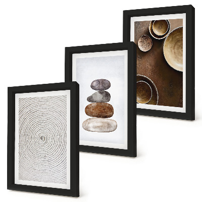 Ensemble de 3 tableaux Textures dans l'art et le design moderne