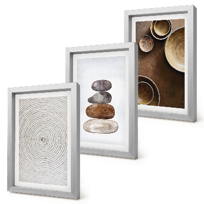 Ensemble de 3 tableaux Textures dans l'art et le design moderne