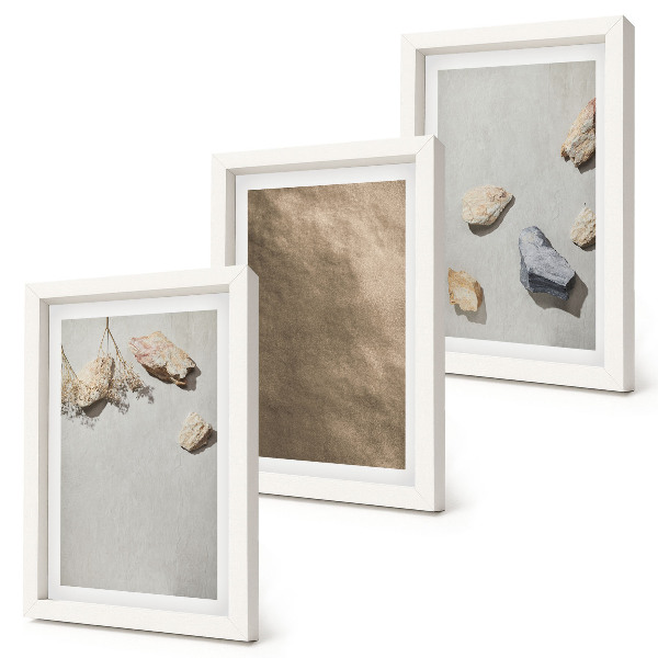 Mur de cadres Structures naturelles des galets de plage