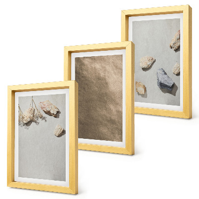 Mur de cadres Structures naturelles des galets de plage