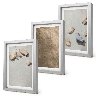 Mur de cadres Structures naturelles des galets de plage